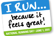National Running Day is tomorrow, June 1. Get out there and celebrate with a run. Here are just a few free National Running Day events near Washington, D.C.
