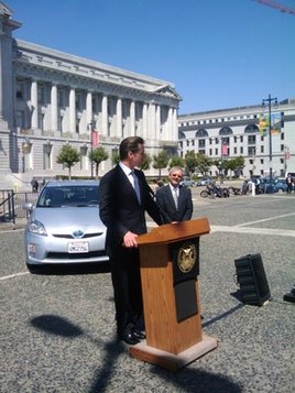 August 25, 2010 SF Mayor Newsom announces new hybrid vehicle initiative