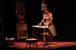 Esme (Margot White) and her endless ironing. Esme (Margot White) and her endless ironing.