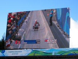 The Whistler Sliding Center viewing screen. The Whistler Sliding Center viewing screen.