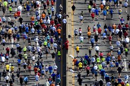 Runners in the New York City Marathon. Photo by Fergal Carr.