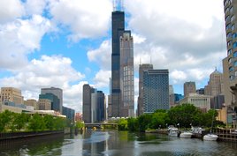 Chicago's skyline over the Chicago River. Photo by Phil Hospod. Chicago's skyline over the Chicago River. Photo by Phil Hospod.