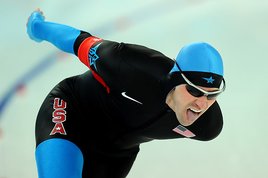 Chad Hedrick will lead the U.S. men in the speed skating Team Pursuit gold medal final. Photo: United Press International Chad Hedrick will lead the U.S. men in the speed skating Team Pursuit gold medal final. Photo: United Press International