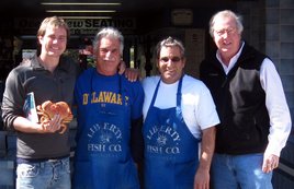 Matt, Anthony, Vince and Mort at Liberty Fish Co. Matt, Anthony, Vince and Mort at Liberty Fish Co.