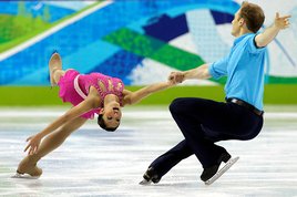 USA's Amanda Evora and and Mark Ladwig. Photo: Associated Press