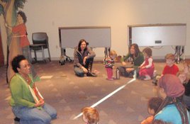 Author Robyn Ringgold reading at the library