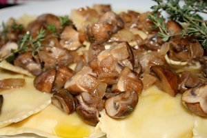Mushroom Ravioli for New Moon