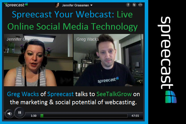 Greg Wacks of Spreecast talks to SeeTalkGrow on the marketing and social potential of webcasting.