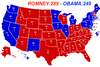 On Tuesday, Gov. Mitt Romney will prevail and President Obama will be sent back to Chicago. For the Electoral College, I predict Mitt Romney will win 289 electoral votes and President Obama will win 249. 
