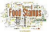 While the dollar's future is glum, food stamps are on the ascendency.