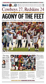 Week 11: Cowboys 27, Redskins 24 (OT)