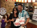 Facebook/Sarah Palin at Chick-fil-A in the Woodlands, Texas with husband Todd Palin. 