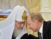 **FILE** Russian Prime Minister Vladimir Putin (right) speaks Feb. 8, 2012, with Russian Orthodox Patriarch Kirill during his meeting with Russia's religious leaders in the St. Daniel Monastery in Moscow. (Associated Press/RIA-Novosti, Yana Lapikova, Government Press Service)