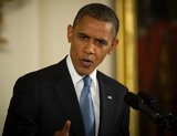 President Barack Obama focuses his gaze on a reporter as he responds to question regarding the criticism of UN Ambassador Susan Rice and the Benghazi, Libya attacks, during a press conference in the East Room at The White House in Washington, D.C., Wednesday, Nov. 14, 2012. (Rod Lamkey Jr./The Washington Times)