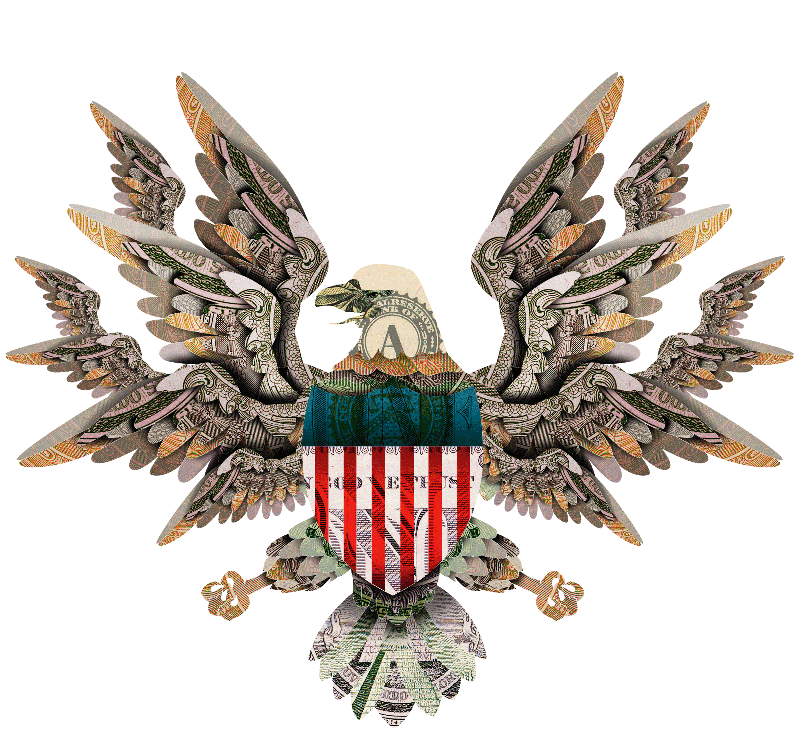 Illustration Government Money by Linas Garsys for The Washington Times