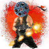 Illustration Hollywood Violence by Linas Garsys for The Washington Times
