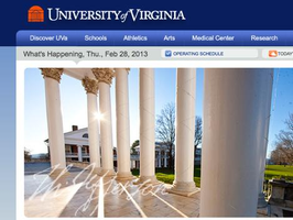 (Screenshot of the University of Virginia website)