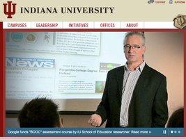 (Screen shot of Indiana University's website)