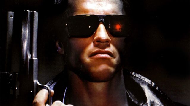 Arnold Schwarzenegger plays a cyborg assassin sent from the future in 'The Terminator.'