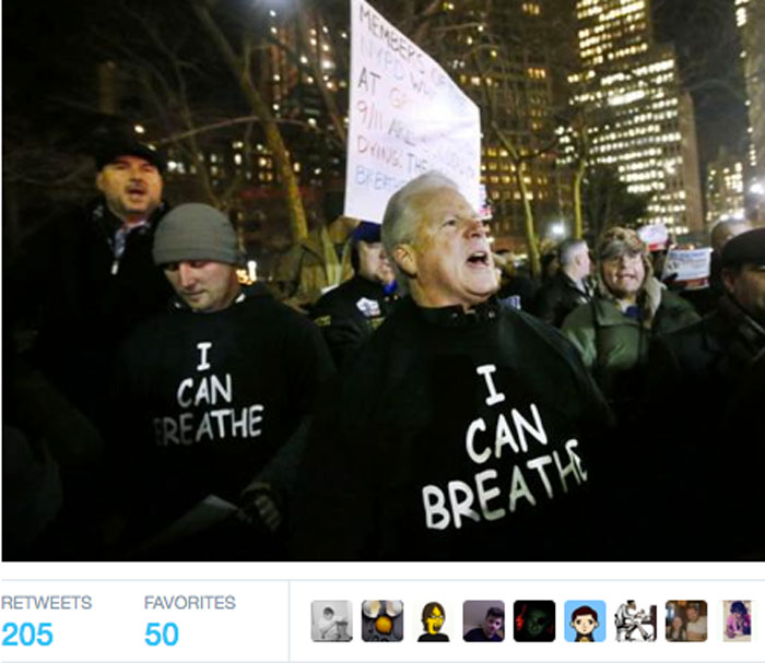 'I can breathe - thanks to the NYPD' shirts flood pro-police NYC rally - Washington Times