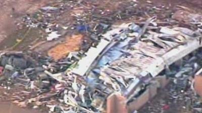 Raw: Aerials Show Path of Oklahoma Destruction