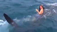 Raw: Fla. Teen Catches Ride With Whale Shark