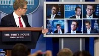 Raw: Carney Pokes Fun at His 'Many Faces'