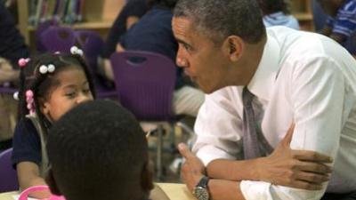 Raw: Obama Sits Down With Elementary Kids