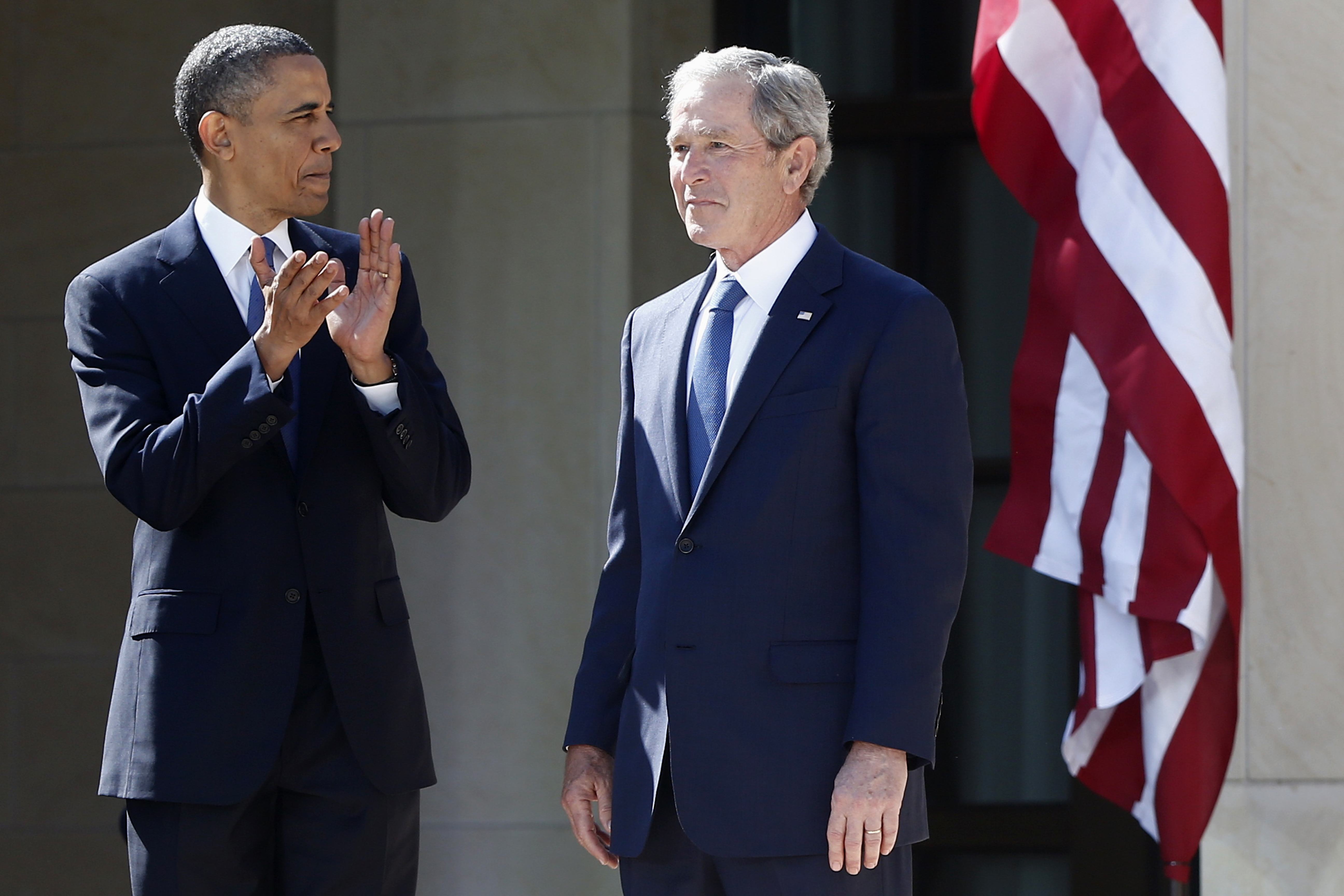 obama s speechmaking on same level as george w bush study washington times