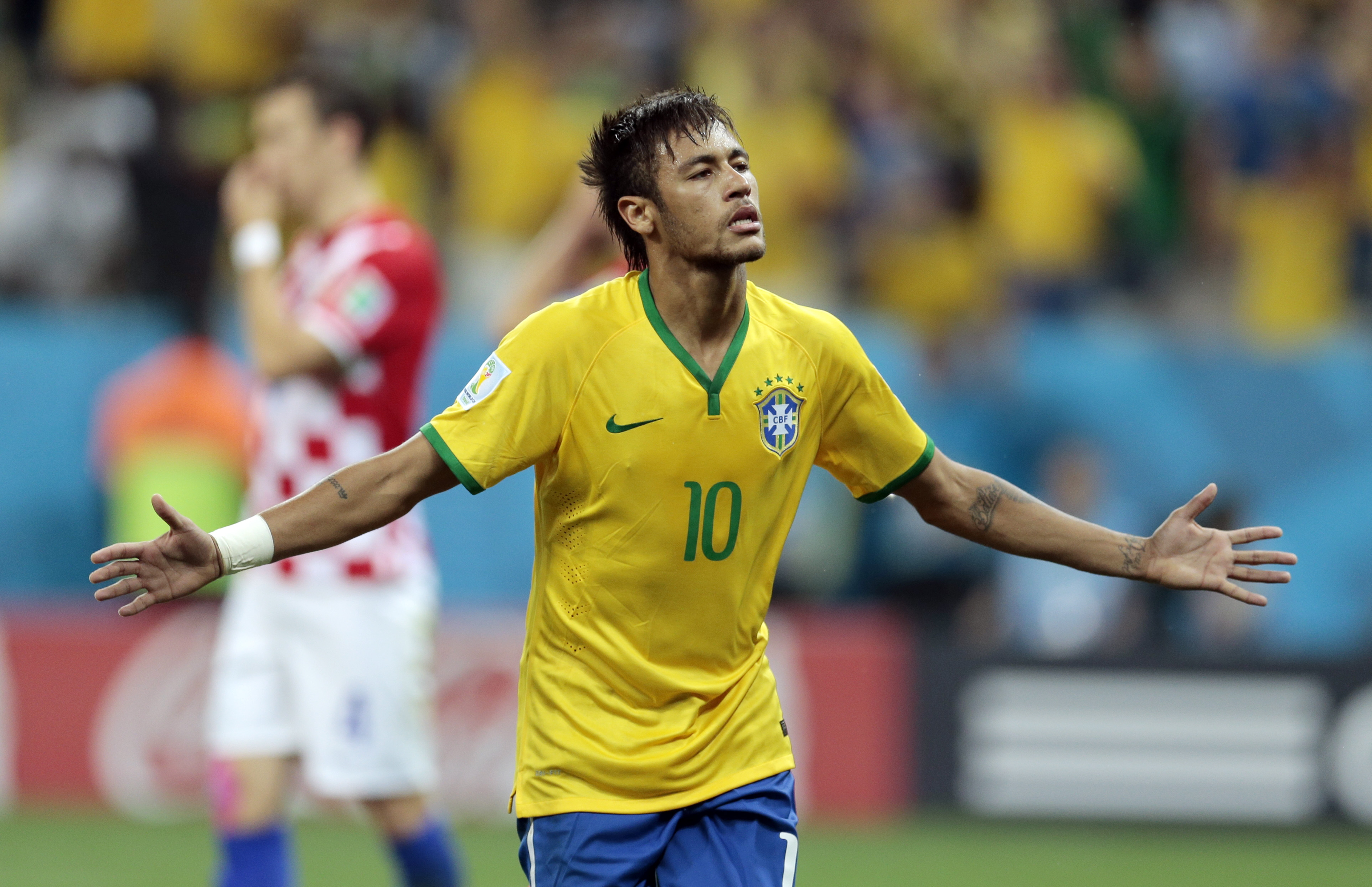 Neymar scores two, Brazil beats Croatia to open World Cup