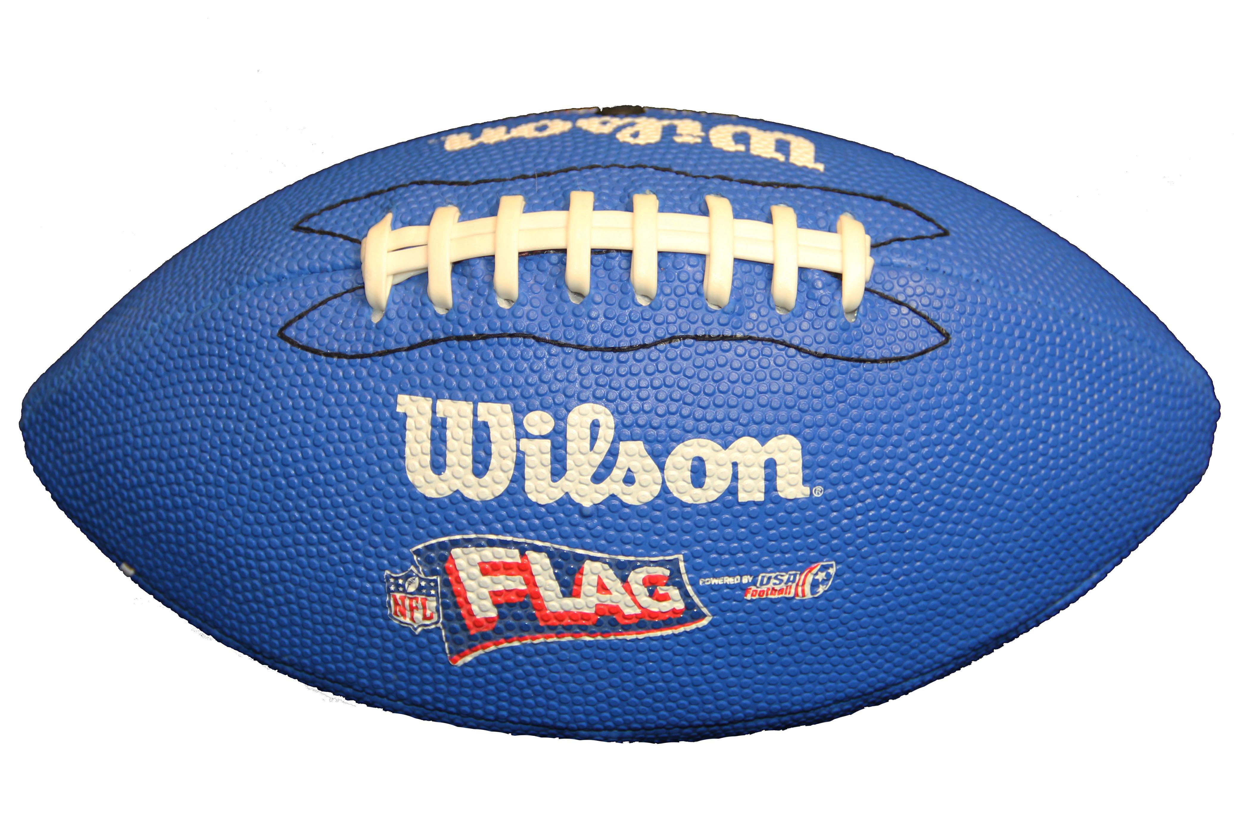 blue nfl flag football ball