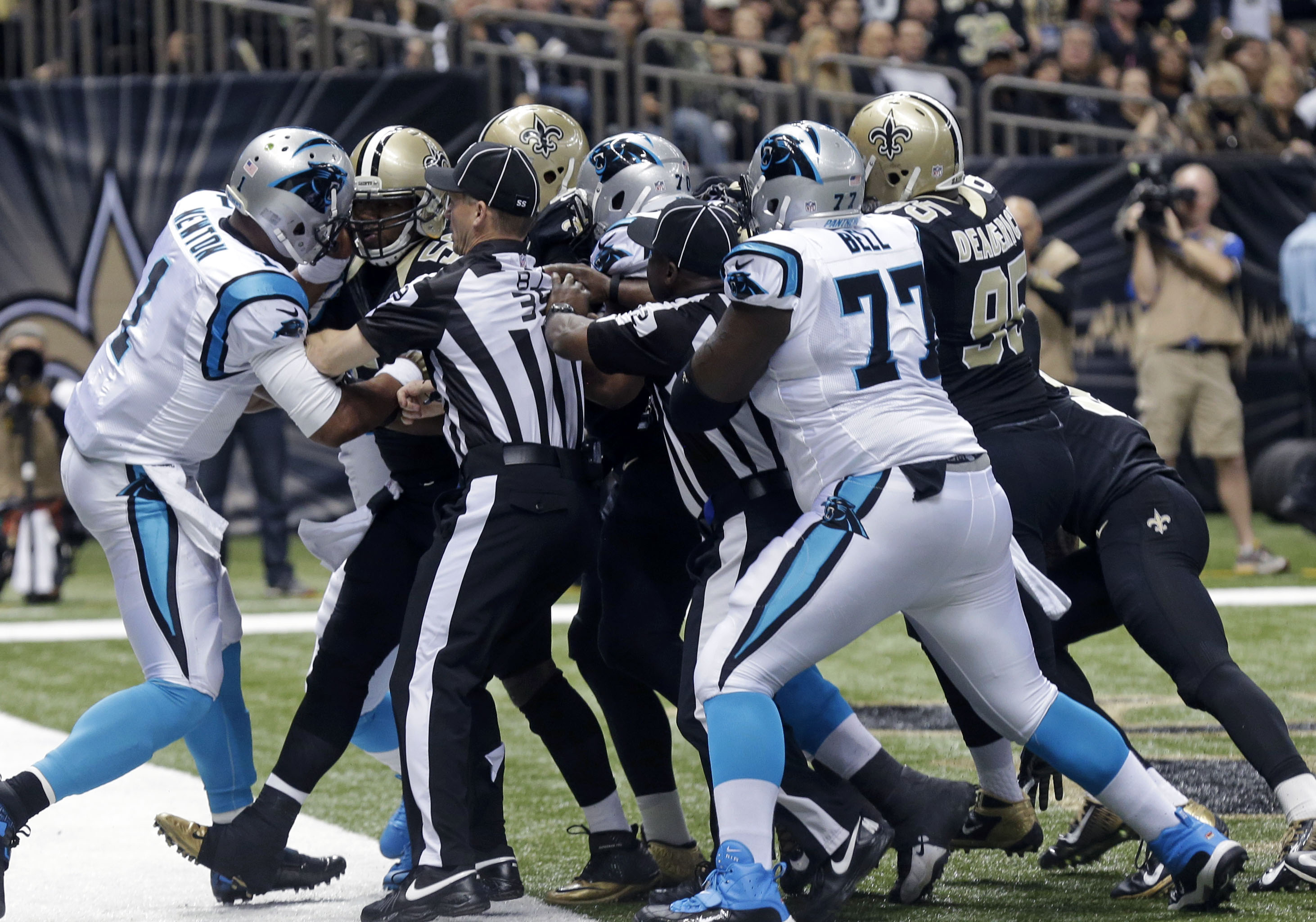 Panthers, Saints brawl after Cam Newton TD - Washington Times