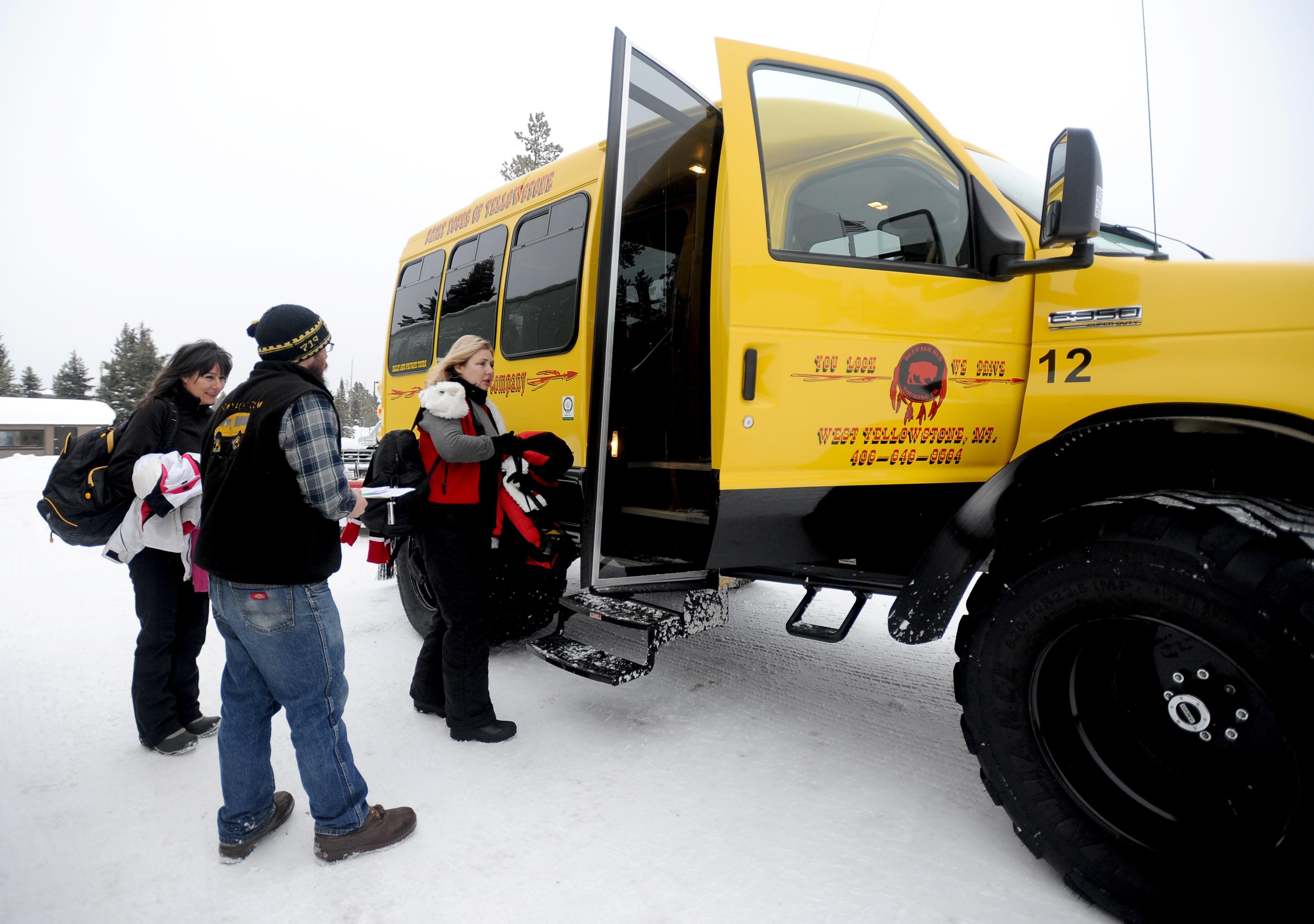 Yellowstone snow coach company testing tires over tracks - Washington Times