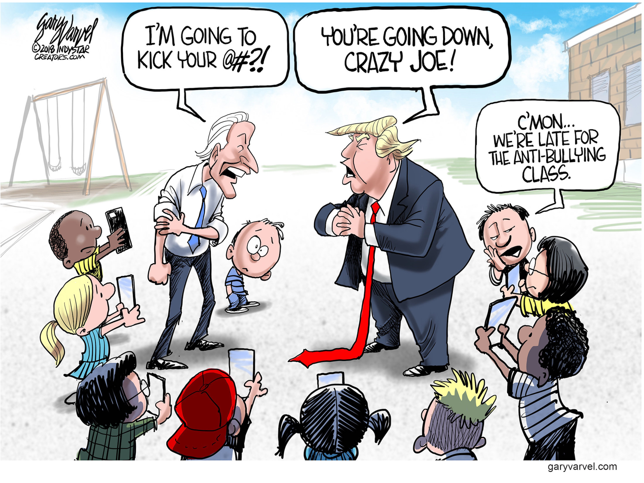 Political Cartoons - Tooning into President Trump - You're going down,  Crazy Joe! - Washington Times