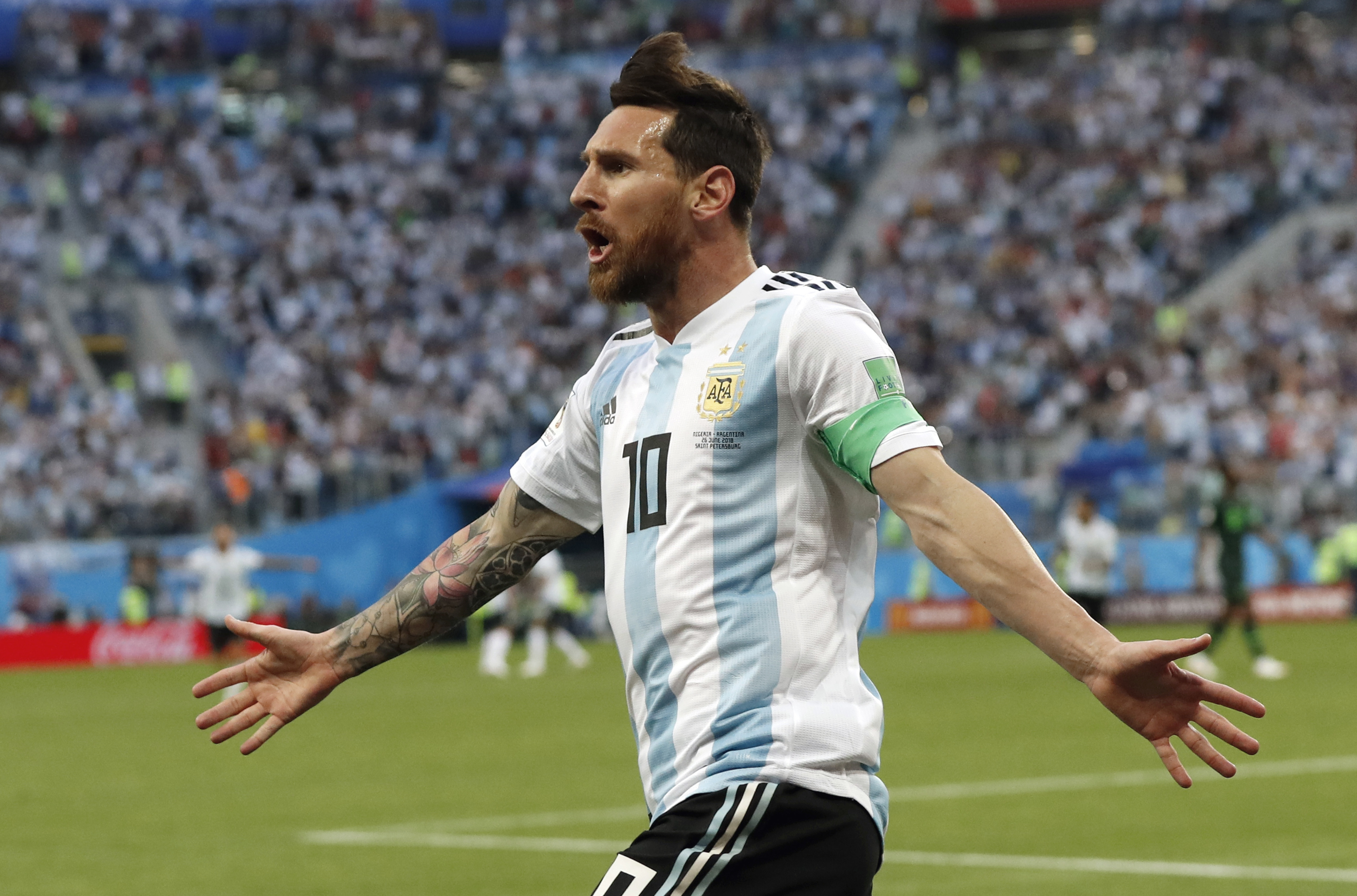 Lionel Messi Finally Scores Argentina Advances At World Cup