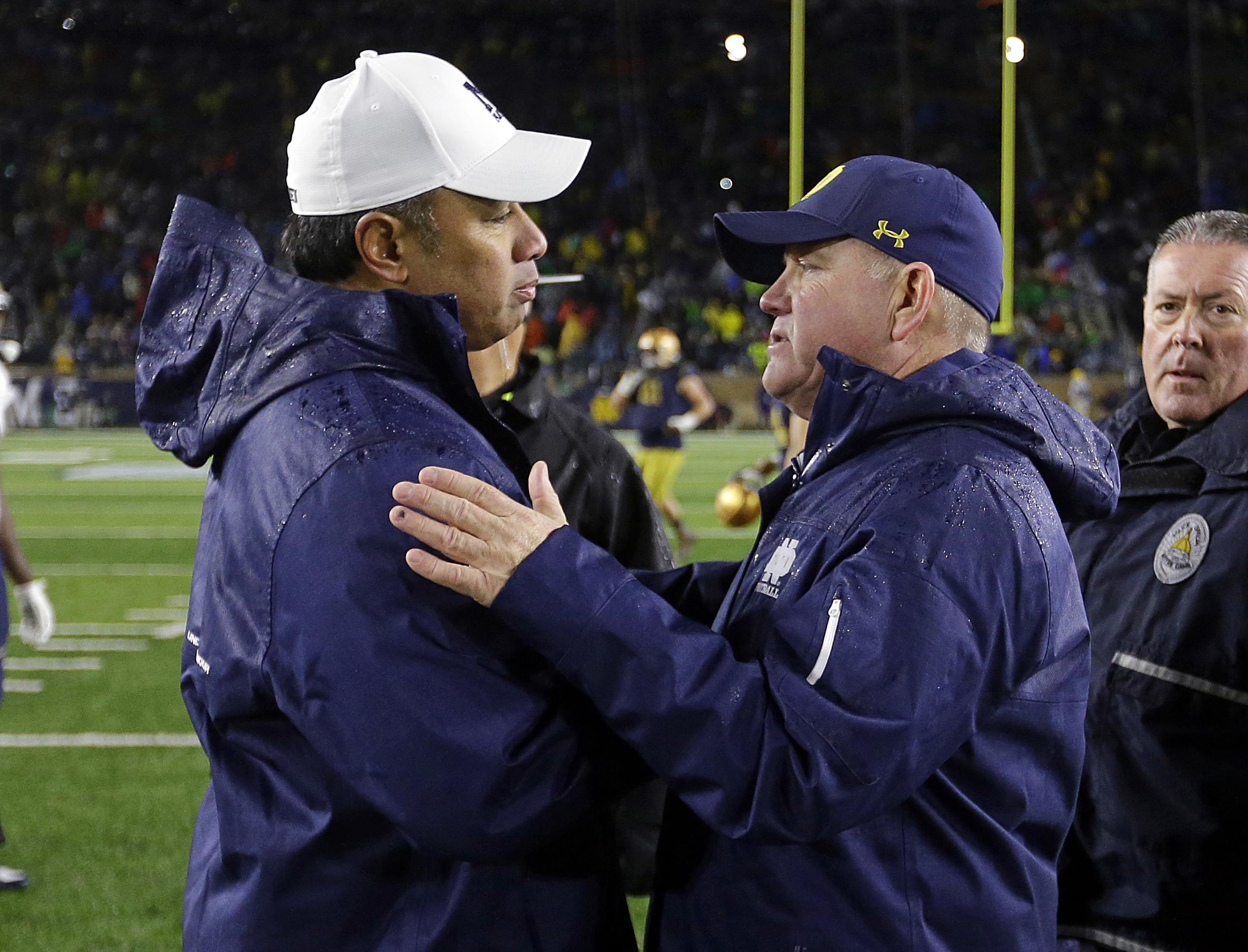 Ken Niumatalolo, Navy football coach, expects fans at game in Annapolis  with Notre Dame - Washington Times