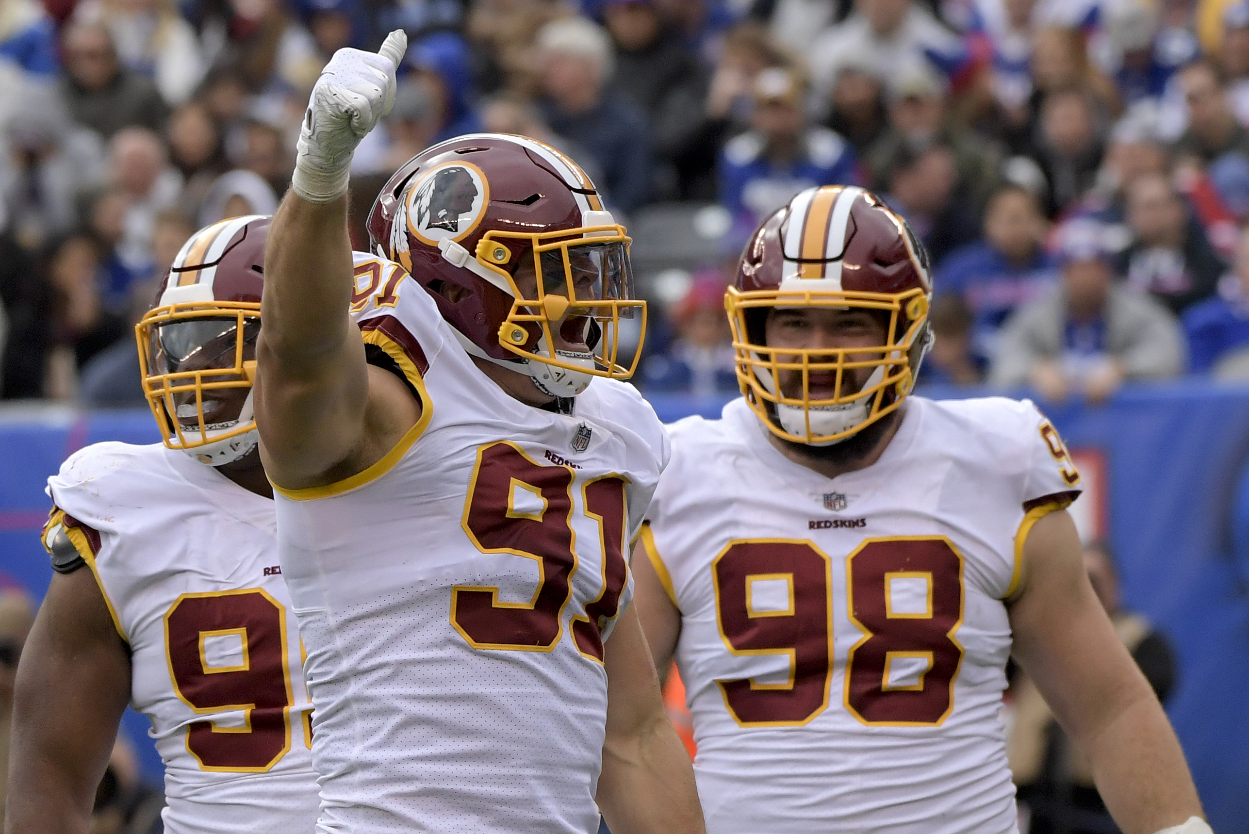 New York Giants quarterback Eli Manning throws a pass against the  Washington Redskins in the first