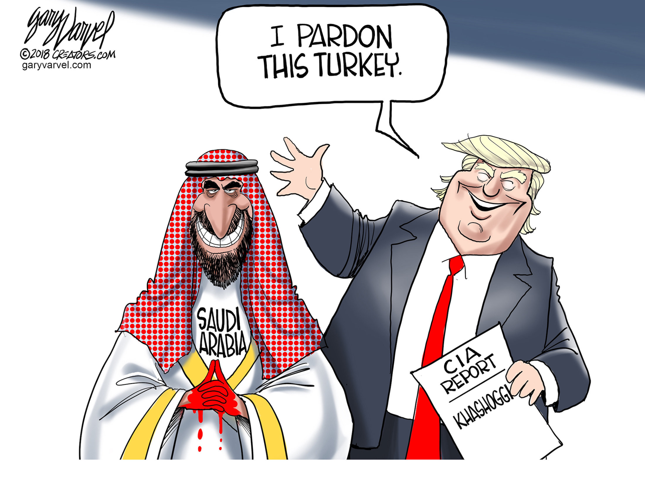 Political Cartoons - Tooning into President Trump - I pardon this turkey. -  Washington Times