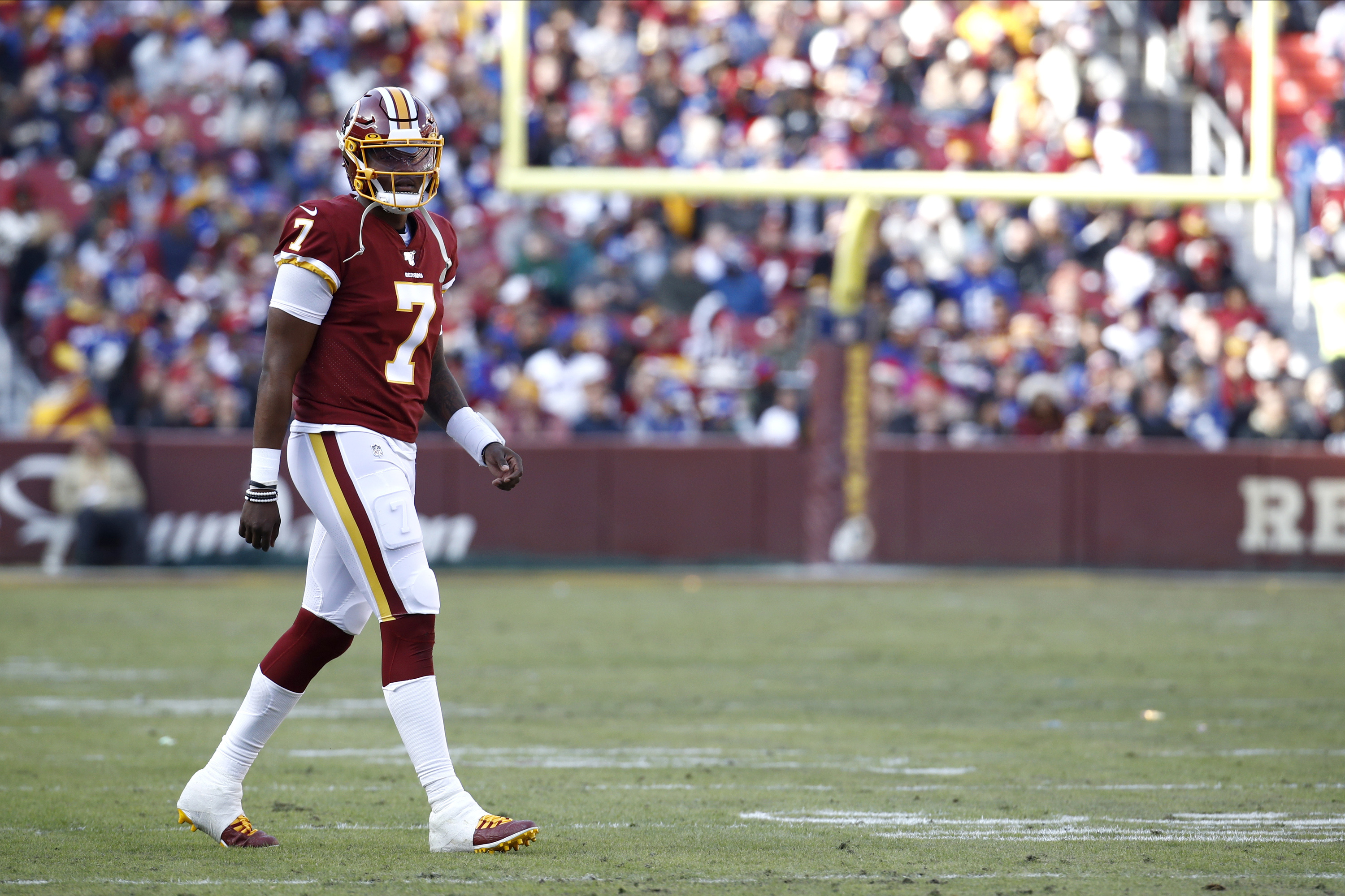 Dwayne Haskins injures ankle, leaves Redskins game - Washington Times