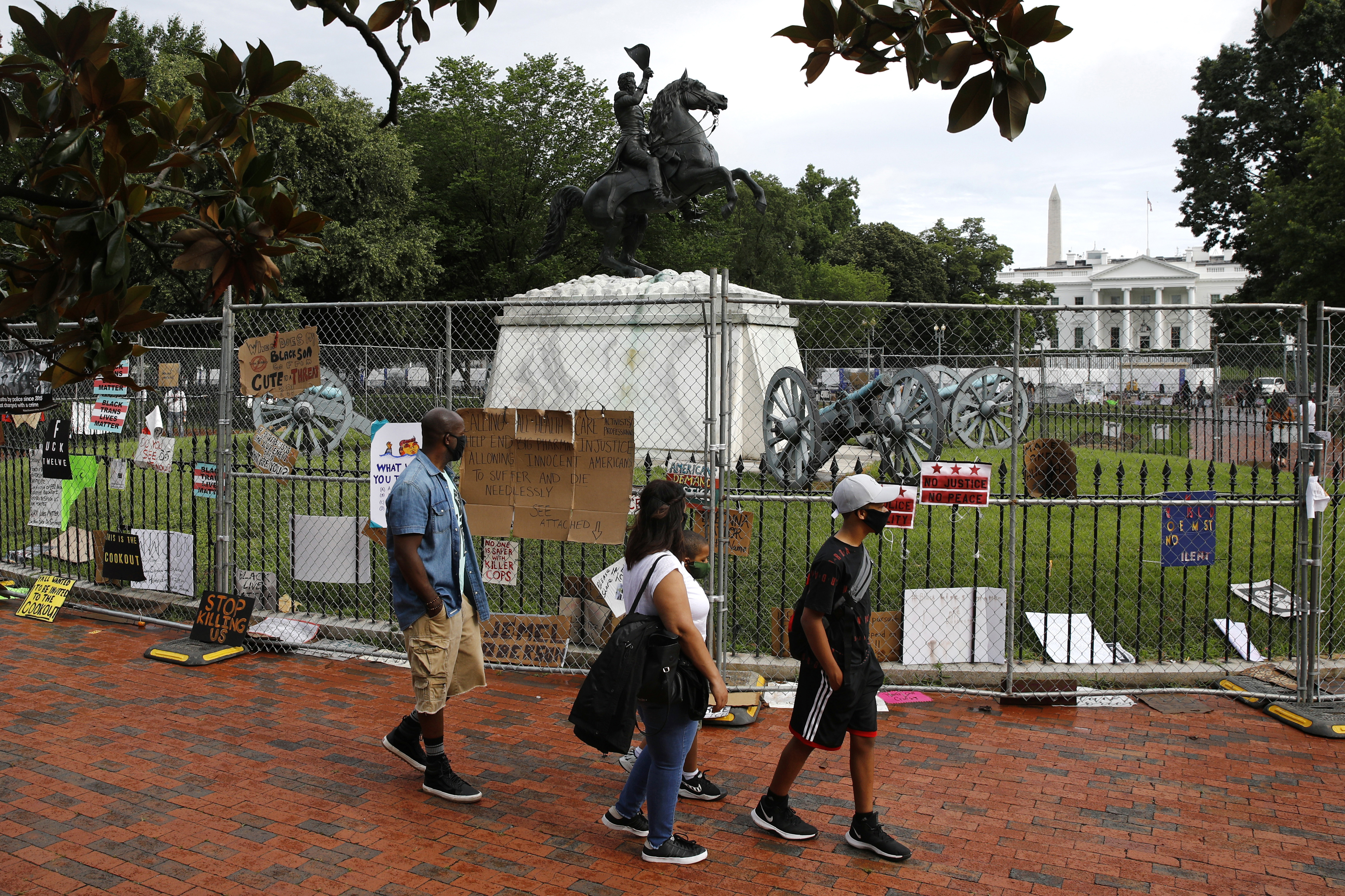 Andrew Jackson statue in Lafayette Square saved by police amid protests