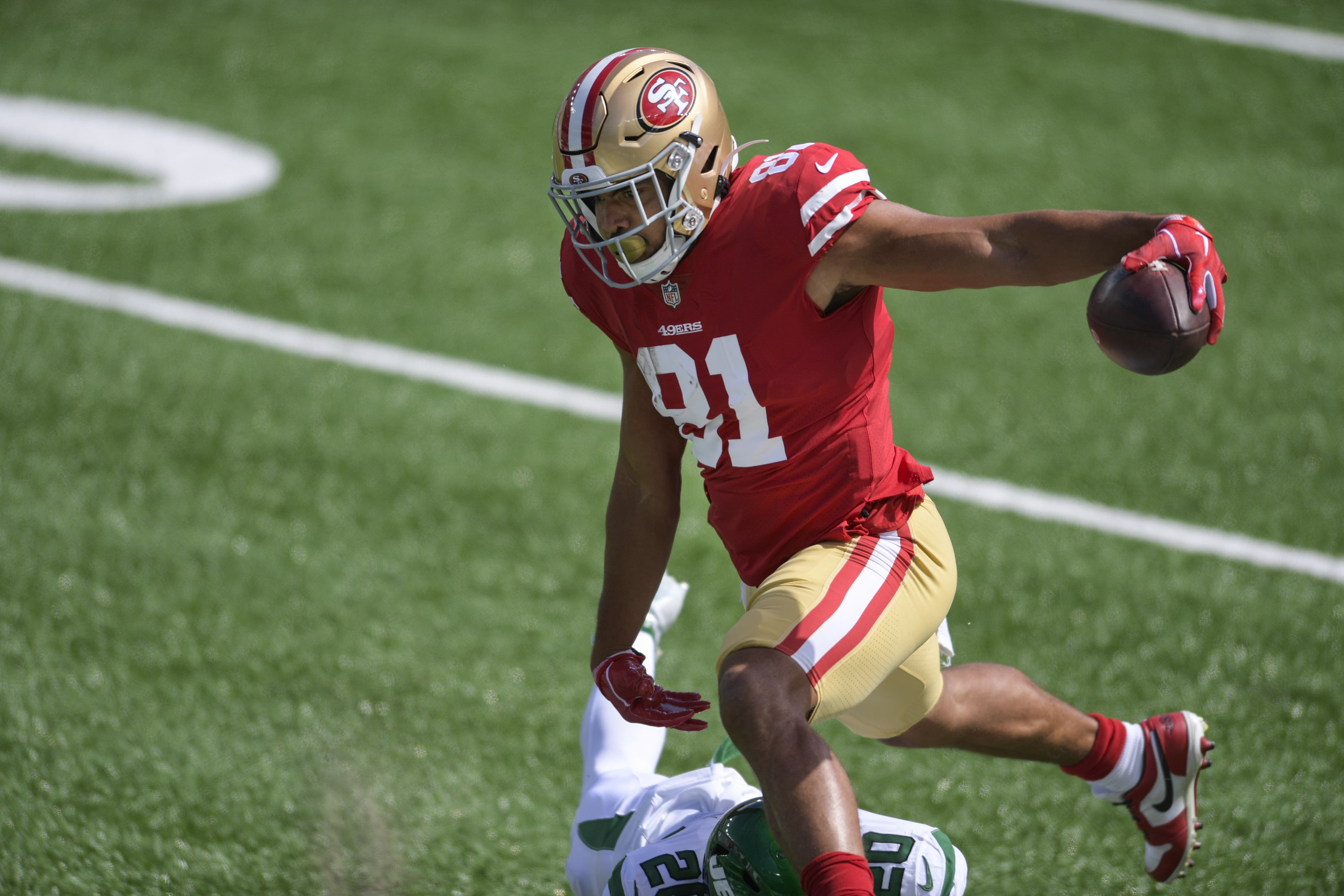 San Francisco 49ers' Jordan Reed shines in place of George Kittle 