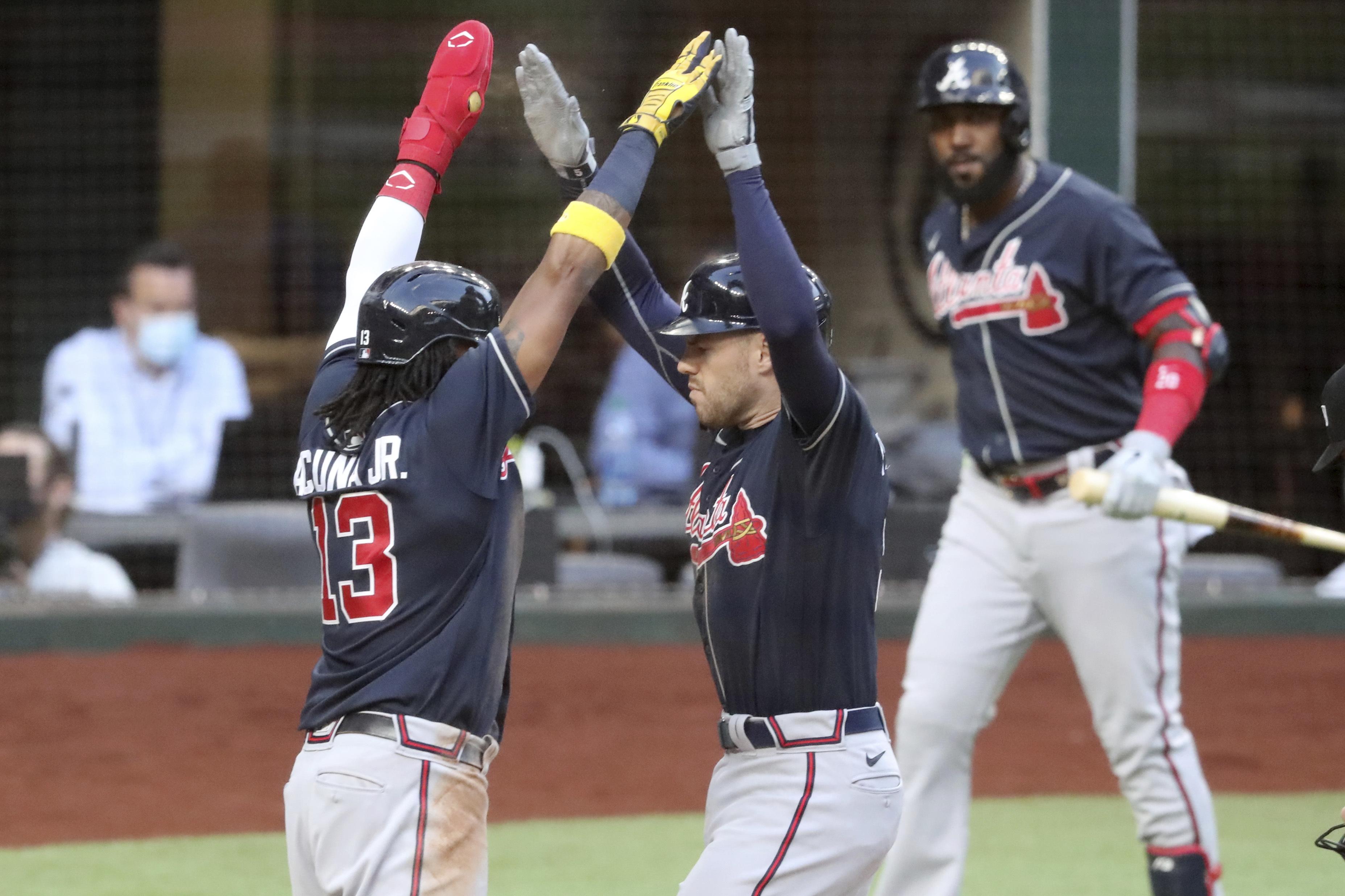 Freddie Freeman and Ozzie Albies homer as Braves hold on for victory and  2-0 series lead