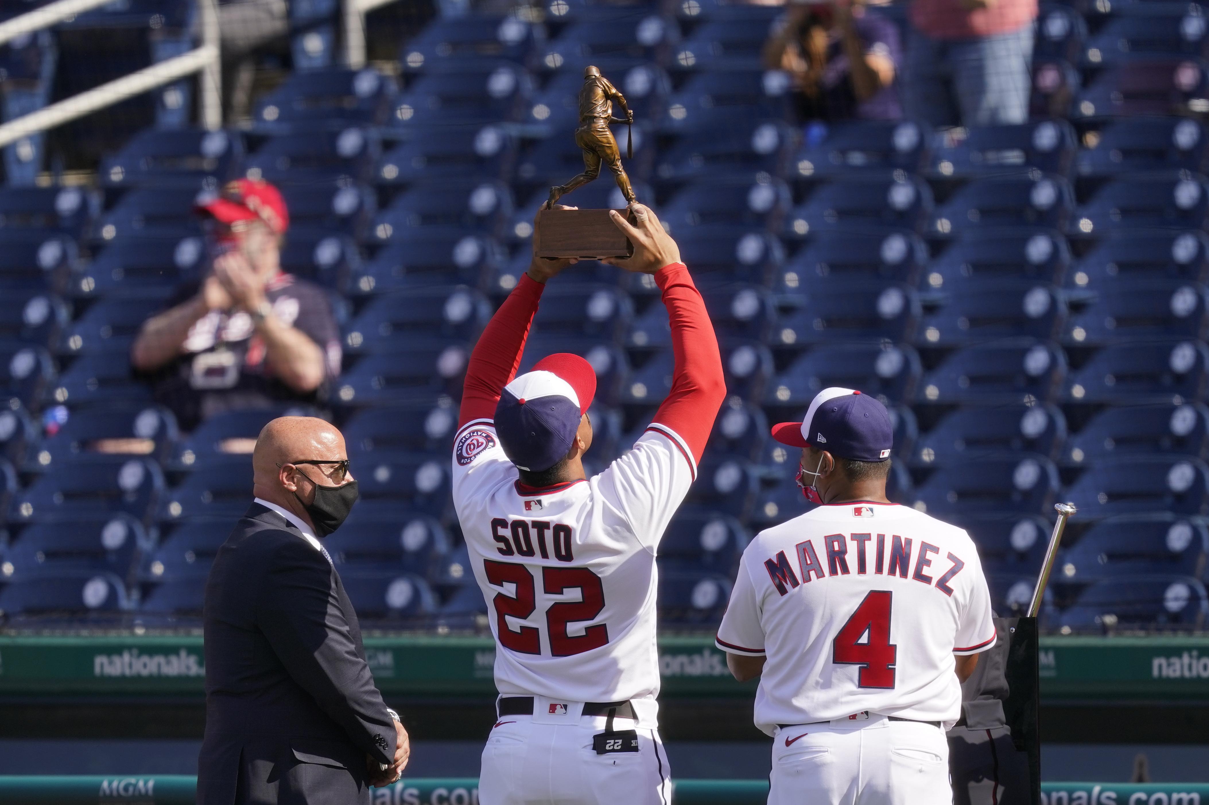 Washington Nationals right fielder Juan Soto (22) bats in the