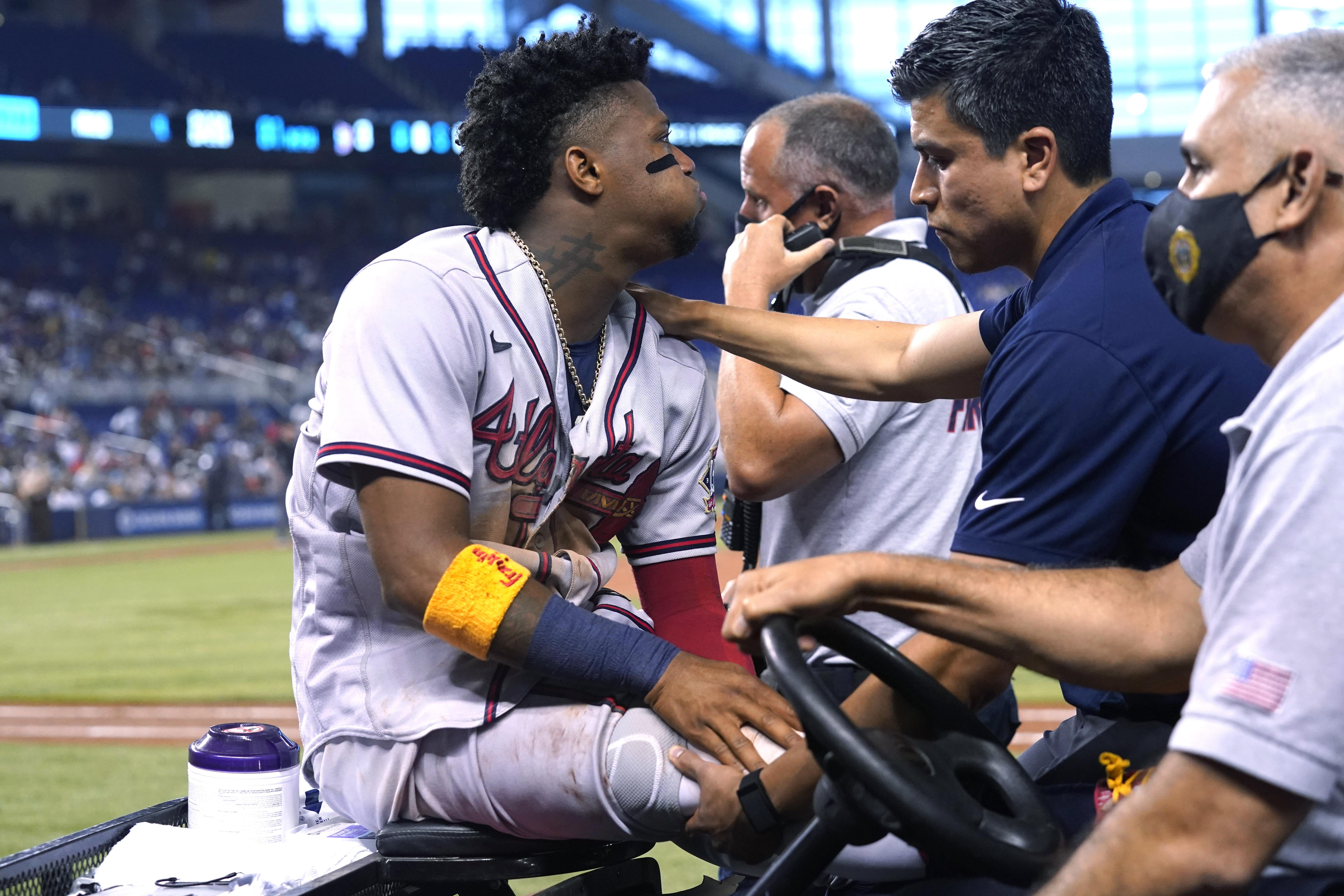 Braves star Ronald Acuna Jr. dealing with right knee irritation