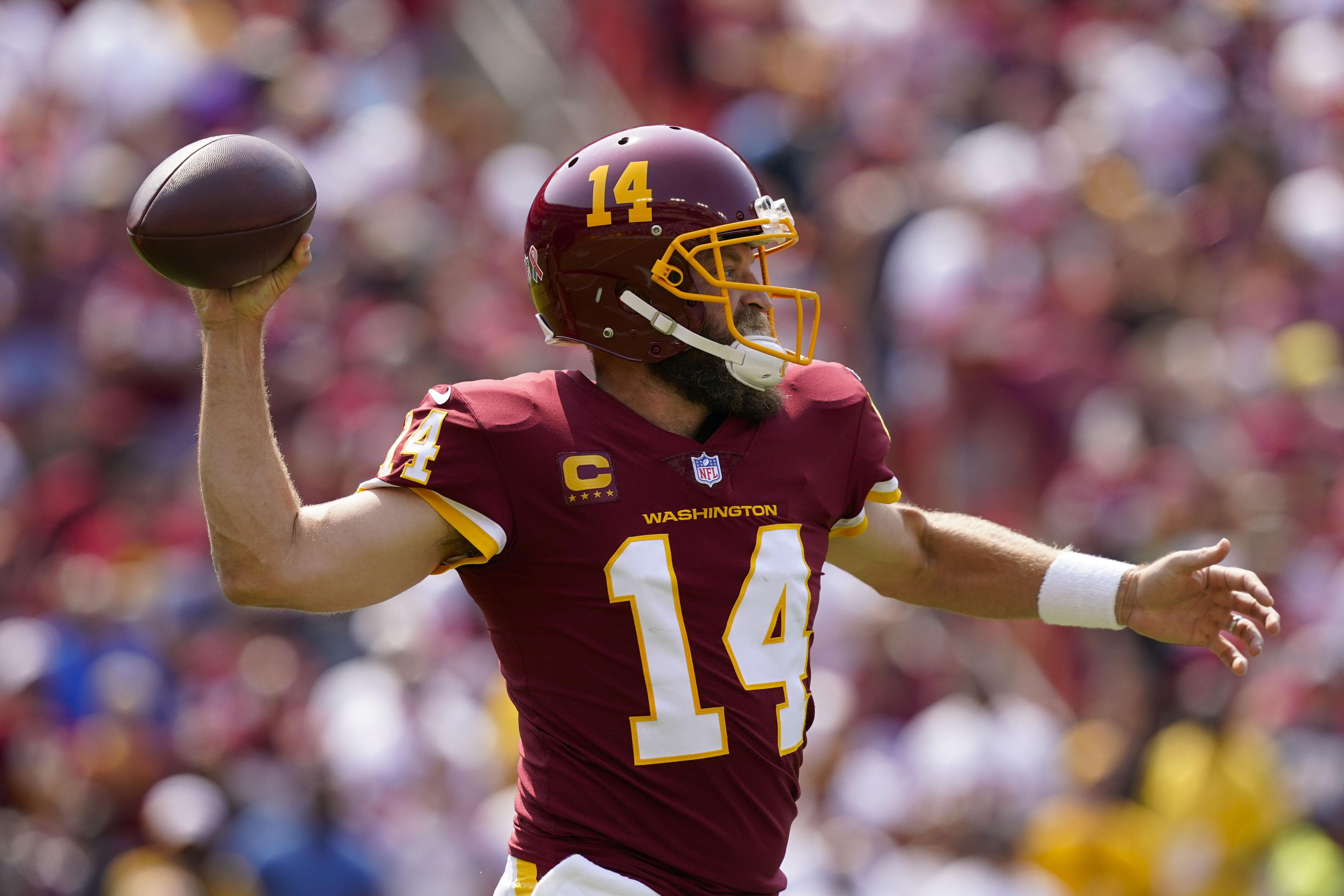 Buffalo Bills quarterback Ryan Fitzpatrick looks to gun the pass