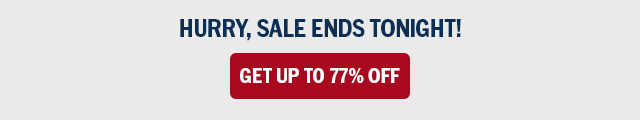 Hurry, sale ends tonight! Get up to 77% off.