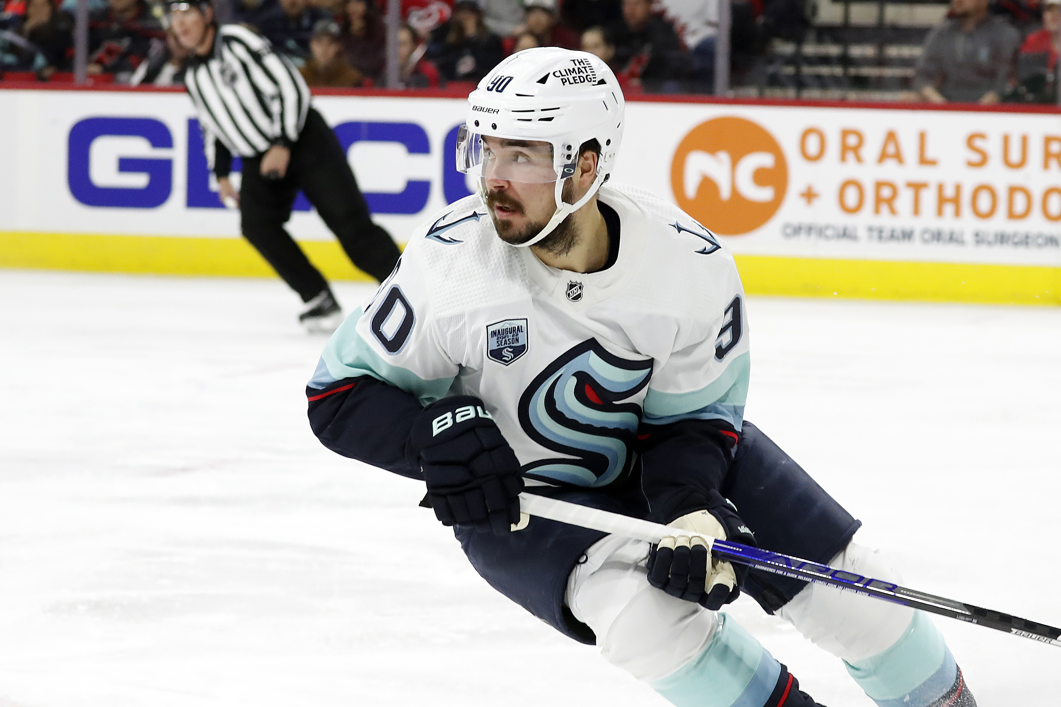 Marcus Johansson's late winner gives Kraken 2-1 victory over 'Canes