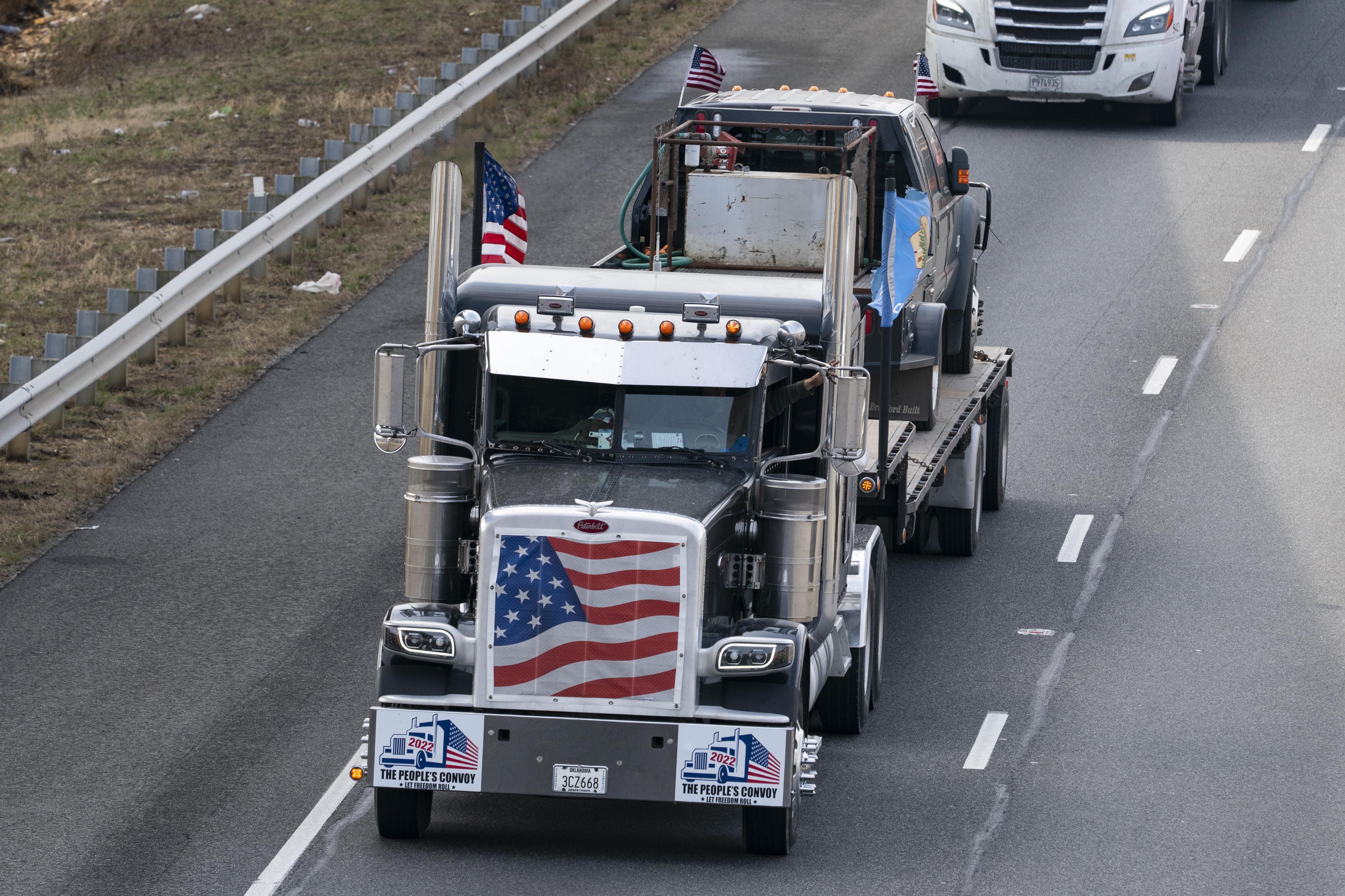 Trucker protest briefly blocks traffic around D.C. area on July 4 -  Washington Times