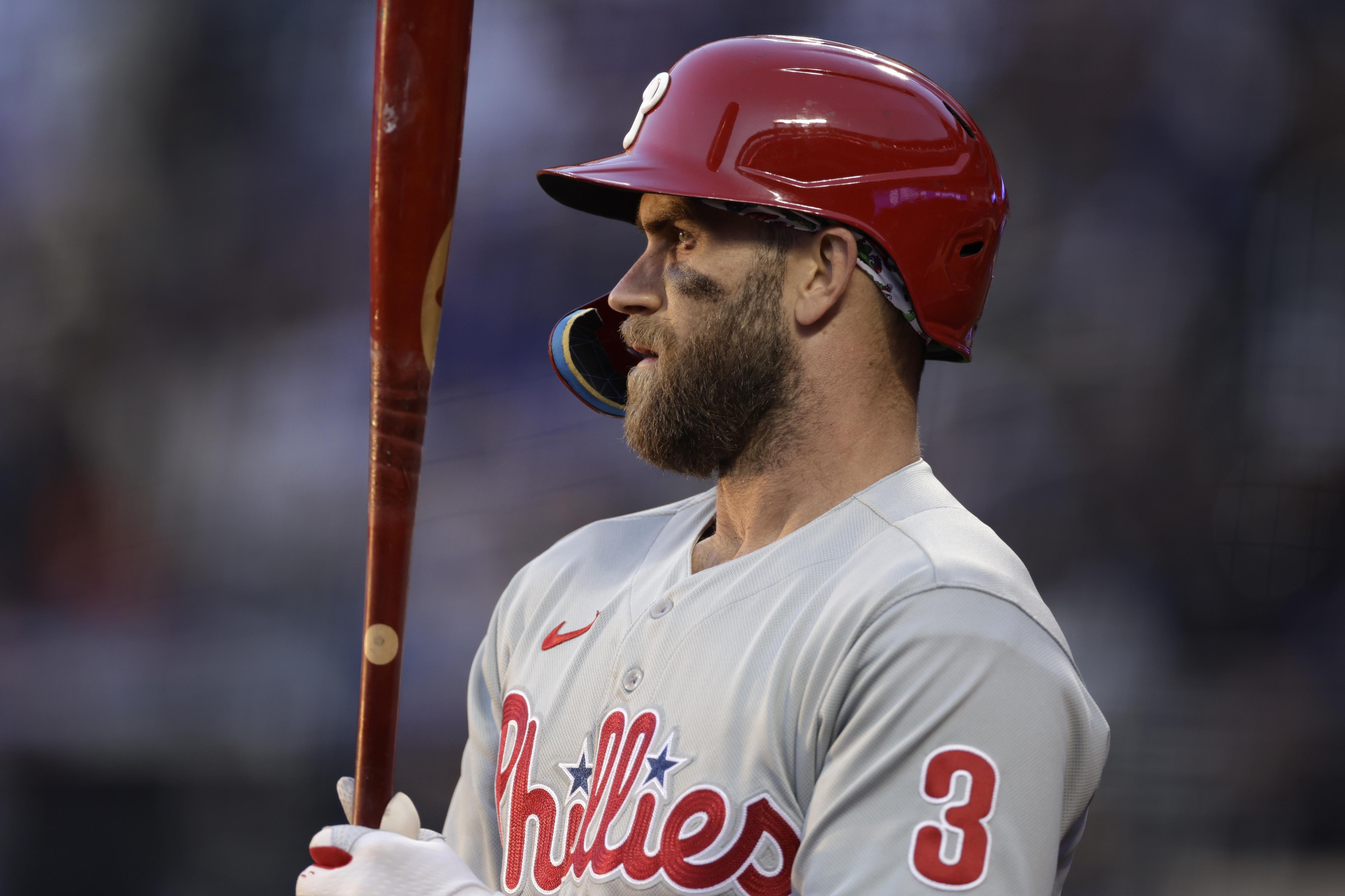 Phillies slugger Bryce Harper won't play right field for six weeks -  Washington Times