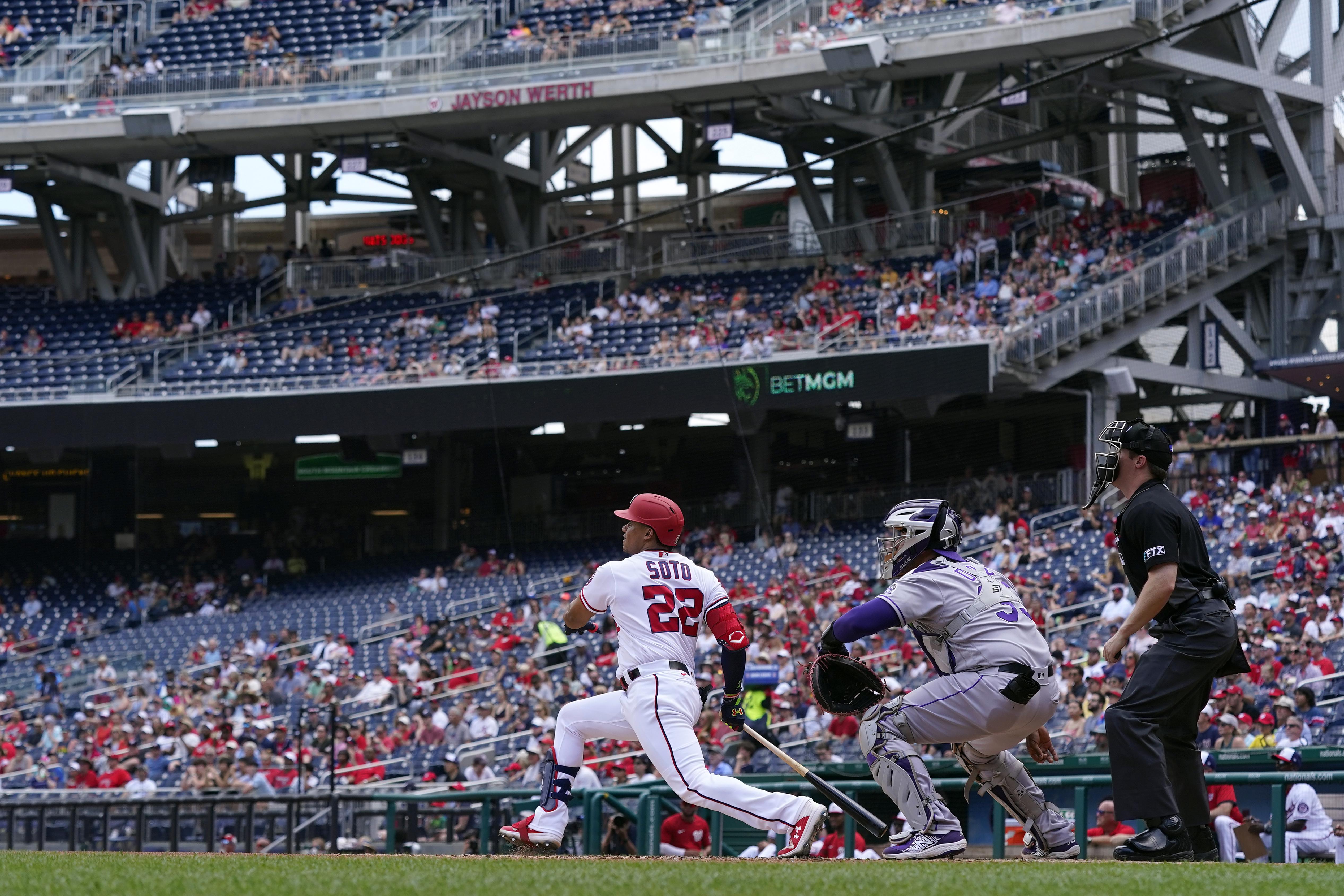 Juan Soto crushed a three-run home run  until it was robbed by